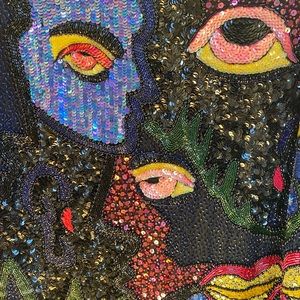 Gorgeous sequin and beaded vintage dress by Ella Singh for Escada. Size 38